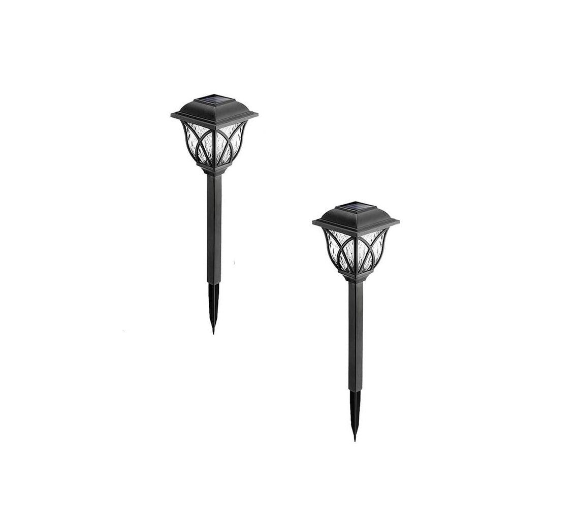 Evolve Solar Pathway Lights Outdoor Garden Lights, 2 Pack