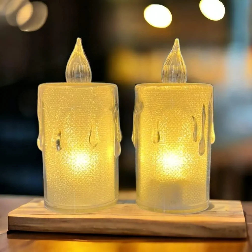 Flameless and Smokeless Decorative Transparent Led Tea Light Candle (Pack of 6)