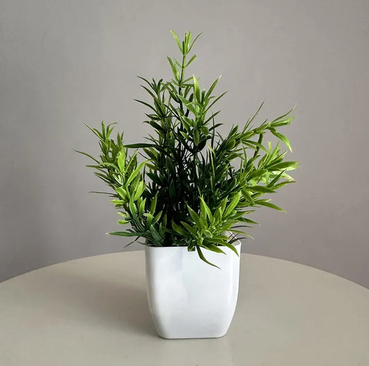 Artificial Plants Mini Fake Potted Plants (Set of 4)