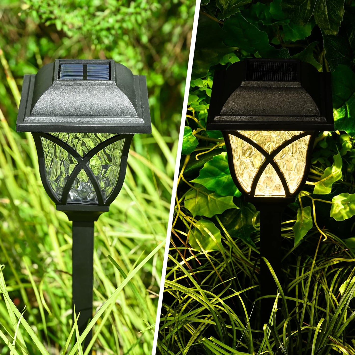 Evolve Solar Pathway Lights Outdoor Garden Lights, 2 Pack