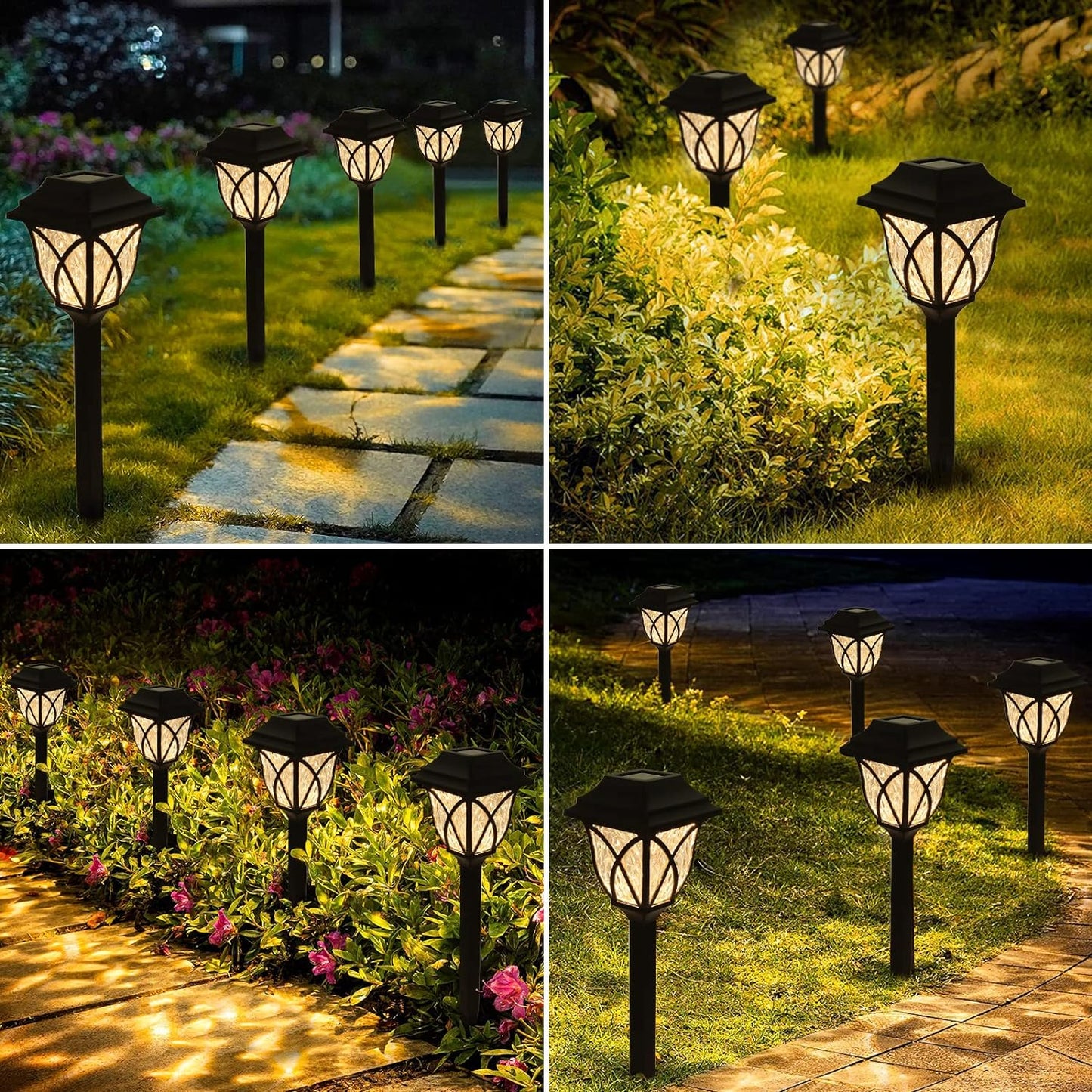 Evolve Solar Pathway Lights Outdoor Garden Lights, 2 Pack