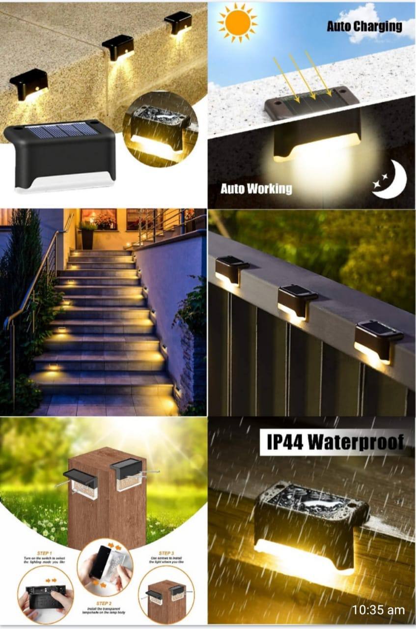 Solar Deck Wall & Stairs Light (Pack of 4)